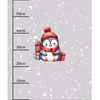 WINTER ANIMALS wz.17 - panel (60cm x 50cm) brushed knitwear with elastane ITY
