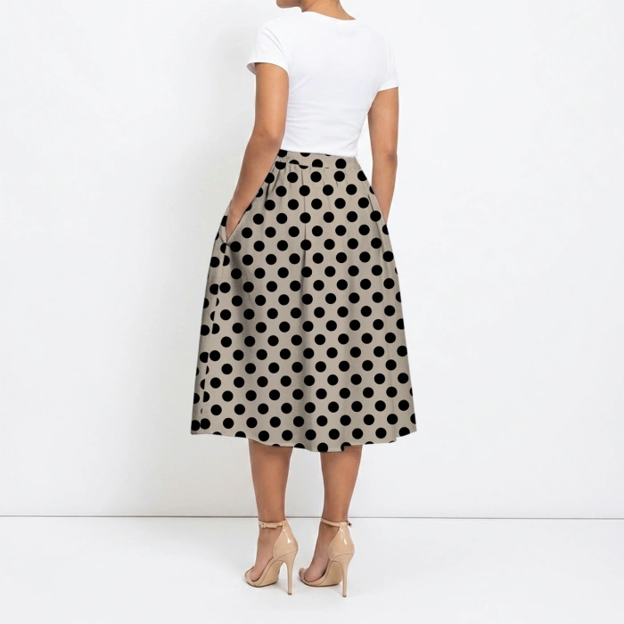 POLKA DOTS WZ. 12 - tkanina wiskozowa