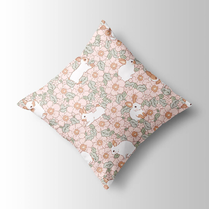 KANINCHEN AUF BLUMEN - Webware für Tischdecken