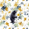 BEAR WZ. 1 - Panel (60cm x 50cm) Polster- Velours