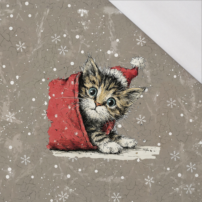 CHRISTMAS PETS WZ. 4 - panel (60cm x 50cm) SINGLE JERSEY