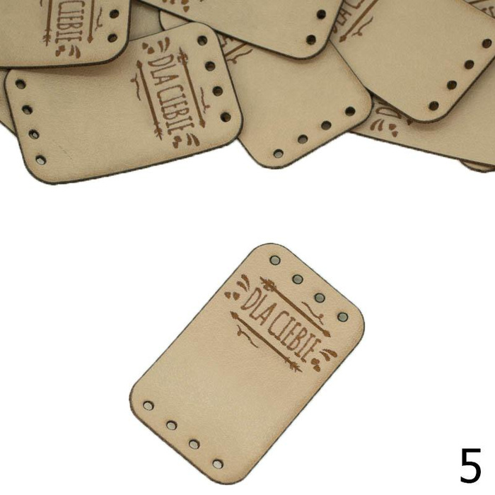 Falt-Label „DLA CIEBIE'' 2,5x4 cm - Farben nach Wahl