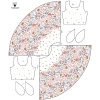 KLEID "ISABELLE" - BLUMEN (Motiv 3) / weiß  - Nähset XS