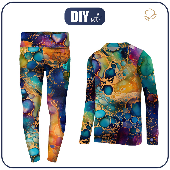 Thermo dívčí sada (NANCY) - alcohol ink wz.12 - Sada šití