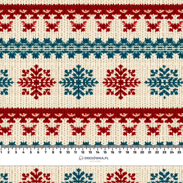 CHRISTMAS SWEATER wz.7 - brushed knitwear with elastane ITY