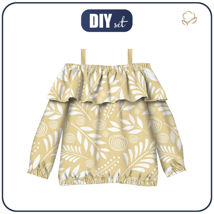 Bardot neckline blouse (VIKI) - FOLKLORE PAT. 4 - sewing set