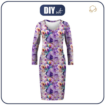 PENCIL DRESS "ALISA" (S) - ALCOHOL PASTEL WZ.4 - sewing set