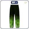 CHILDREN'S SOFTSHELL TROUSERS (YETI) - SPECKS (green) / black