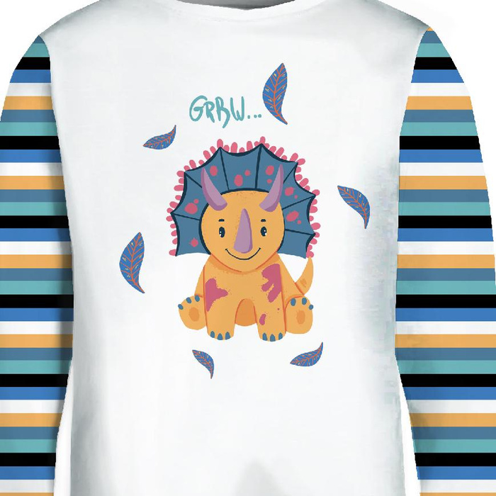 KID’S T-SHIRT - TRICERATOPS / GRRW - single jersey (110/116)