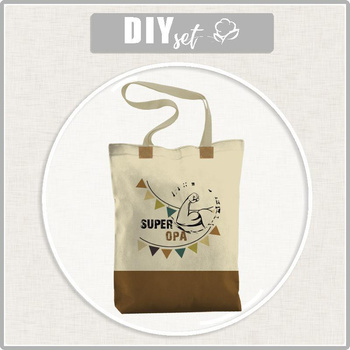 SHOPPER TASCHE - SUPER OPA / kraft - Baumwoll Webware - Nähset