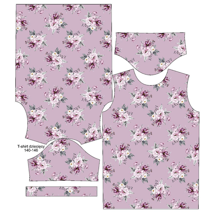 KID’S T-SHIRT- WATERCOLOR BOUQUET Pat. 5 - single jersey