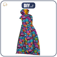KIDS JACKET TEDDY (ZOE) - CRAZY MONSTERS PAT. 3 - sewing set (110/116)