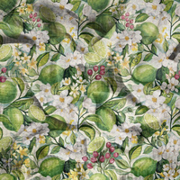 TUTTI FRUTTI WZ. 41 / lime cream - Mušelín bavlněný