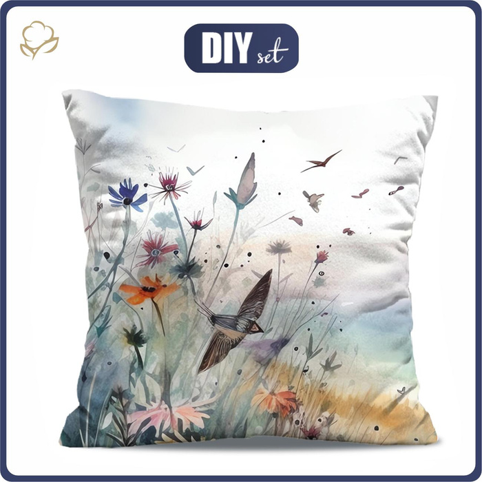 POLŠTÁŘ 45x45 - MAGIC MEADOW VZ. 10 - Potahový velur - Sada šití
