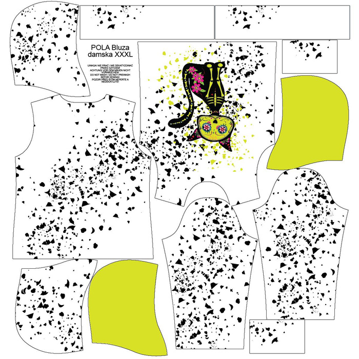 CLASSIC DAMEN HOODIE (POLA) - KATZE ELENA (DIA DE LOS MUERTOS) - Sommersweat - L