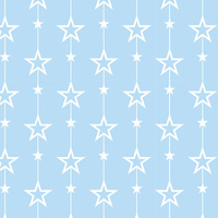 WHITE  STARS (CHAINS) / light blue