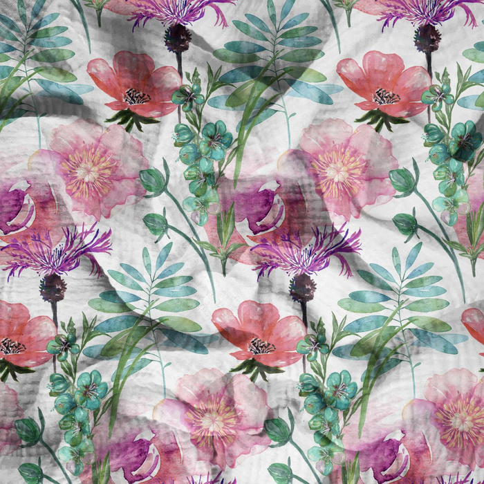 MEADOW PAT. 1 (IN THE MEADOW) - Cotton muslin