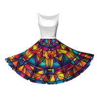 COLORFUL MANDALA PAT.2 - big circle skirt panel