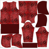 CLASSIC WOMEN’S HOODIE (POLA) - RED LACE - sewing set XXXL