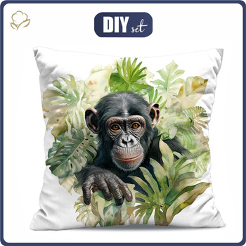 PILLOW 45X45 - WATERCOLOR MONKEY - sewing set