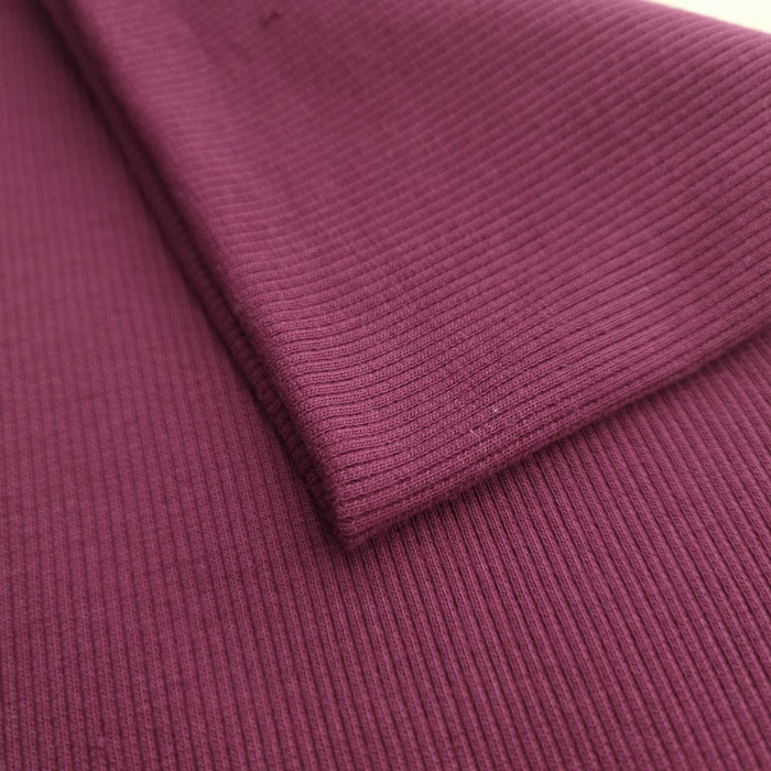 Ribbed knit fabric - AUBERGINE (D-215) 