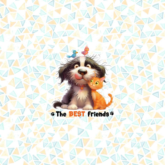 CUTE ANIMALS wz.3 - panel (60cm x 50cm) Waterproof woven fabric