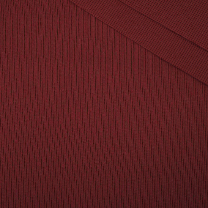 Rib Jersey fabric Unicolour - MAROON (D-31)