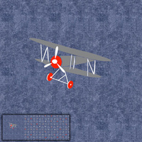 DWUPŁATOWIEC (SAMOLOTY) / ACID WASH GRANATOWY - PANEL PANORAMICZNY (60 x 155cm)