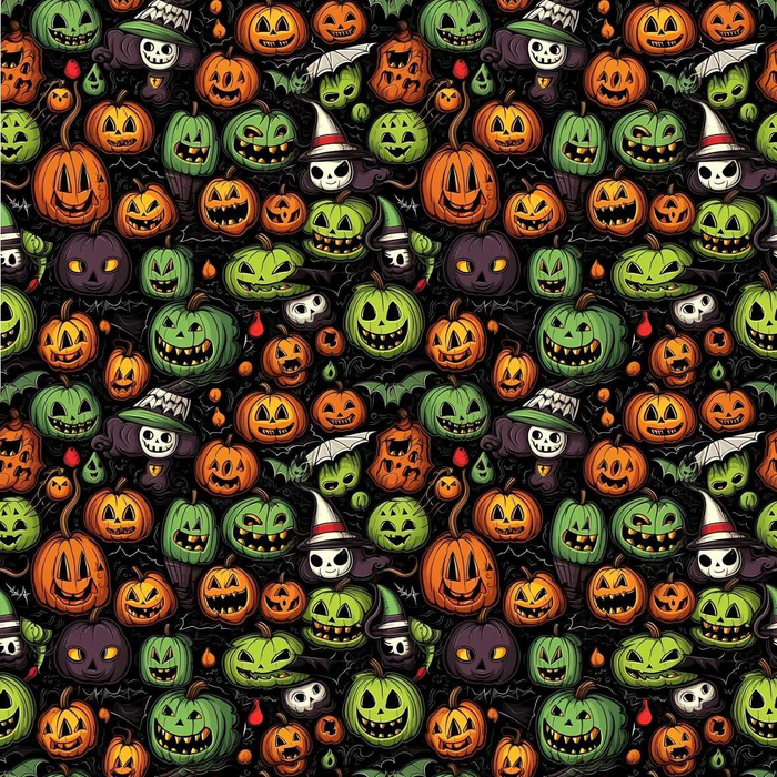 HALLOWEEN wz.1 - looped knit fabric with elastane ITY