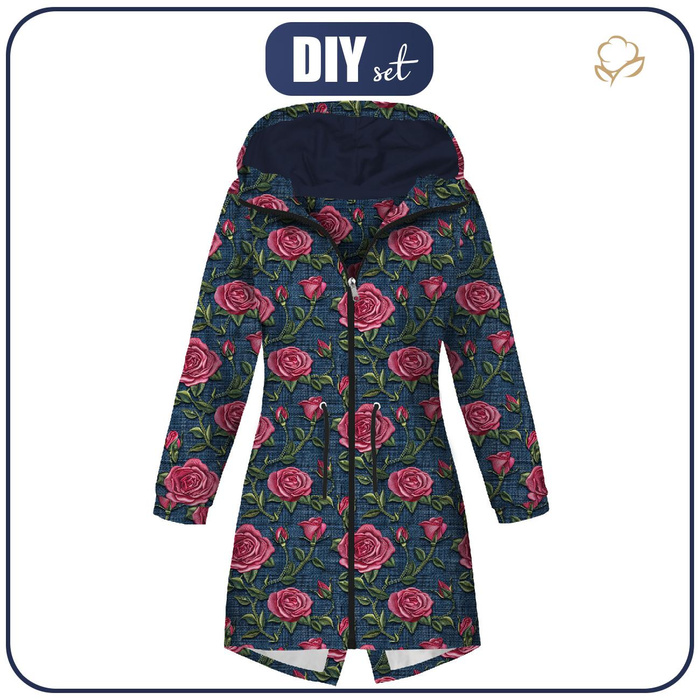 WOMEN'S PARKA  "ANNA" (S) - FLOWERS 3D WZ. 10 - sewing set