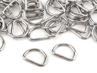 D-Ring Halbring Breite 20 mm für Lederware - Nickel