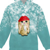 KID'S HOODIE (ALEX) - MIA THE WINTER BUNNY - looped knit fabric (98/104)