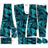 WOMEN'S JOGGERS (NOEMI) - PALM LEAVES pat. 5 / black - sewing set M