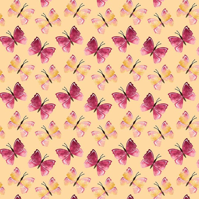 BUTTERFLIES (BEARS AND BUTTERFLIES) - Cotton woven fabric