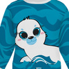 CHILDREN'S (NOE) SWEATSHIRT - SEAL RENIA - looped knit fabric (98/104)