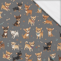 CHIHUAHUA DOGS - Cotton woven fabric