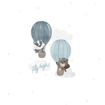 FLY HIGH / niebieski - panel (60cm x 50cm)