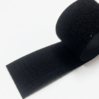 Klettverschluss Breite 50mm, komplett - SCHWARZ