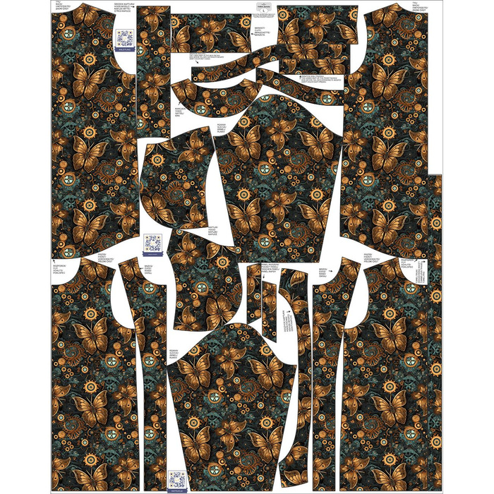 DAMENPARKA (ANNA) - BUTTERFLY FLOWERS WZ.12 - Softshell L