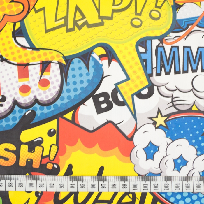 COMICS - Laminated knit fabric 50x60 cm