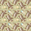 BEARS AND OWLS (FOREST ANIMALS) - Waterproof woven fabric