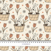 HAPPY BUNNY WZ. 3 - Baumwoll Musselin