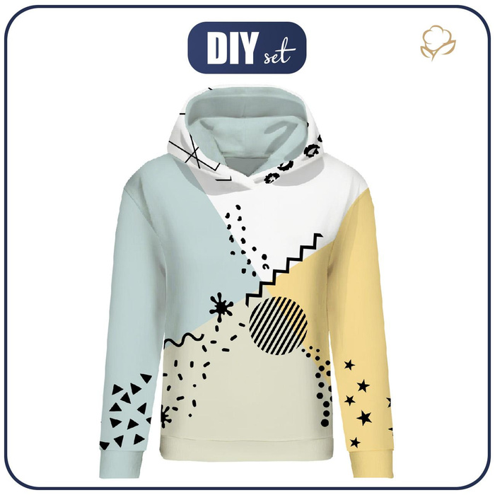 CLASSIC DAMEN HOODIE (POLA) - COLOR BLOCK M. 7 - Nähset XL