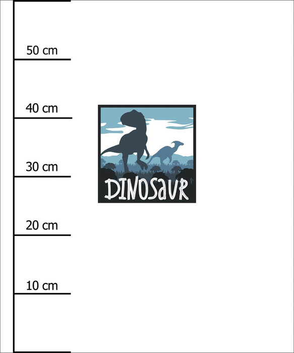TYRANOSAURUS (RÁMEČKY) / bílá - panel (60cm x 50cm)