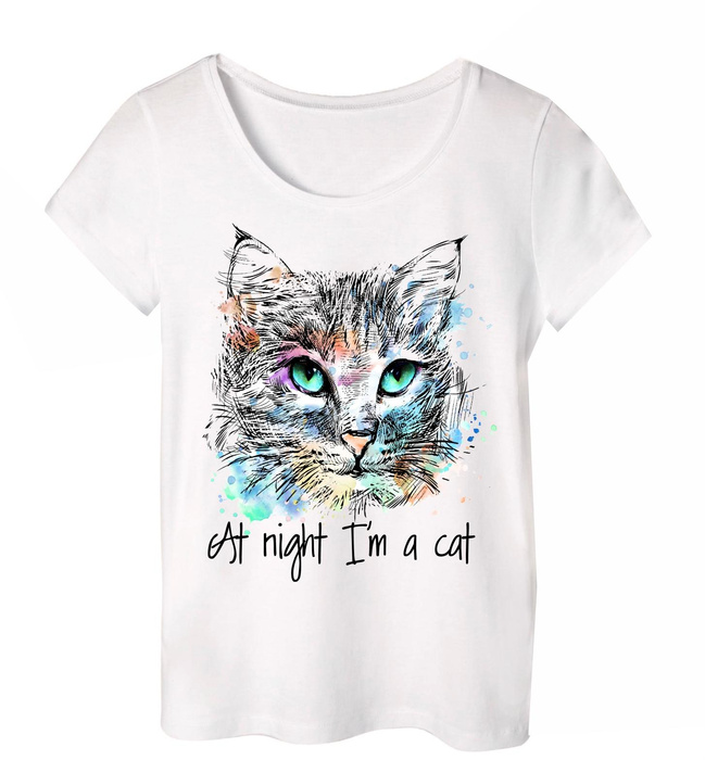 PAJAMAS-T-SHIRT - CAT - S