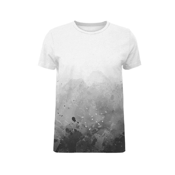 T-SHIRT MĘSKI - KLEKSY (szary) - single jersey L