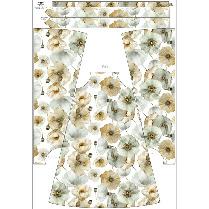 ŠATY "DALIA" MAXI - FLOWERS VZ.18 - Sada šití