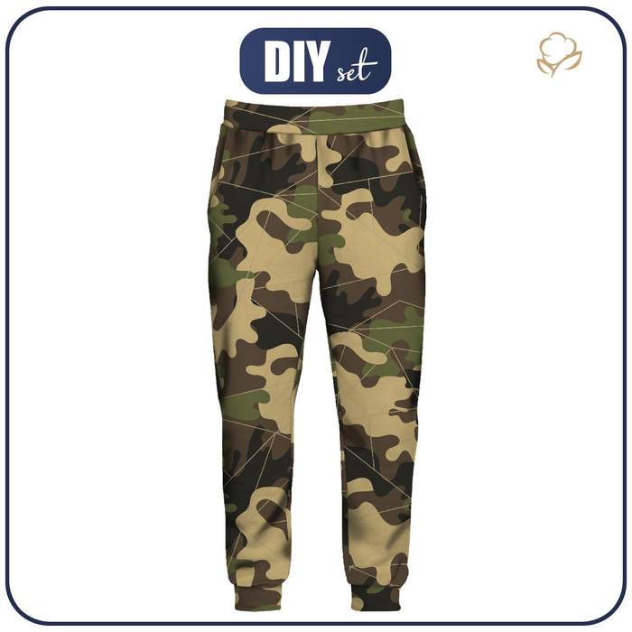 MEN'S JOGGERS (GREG) - CAMOUFLAGE OLIVE - sewing set L