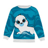 CHILDREN'S (NOE) SWEATSHIRT - SEAL RENIA - looped knit fabric (134/140)