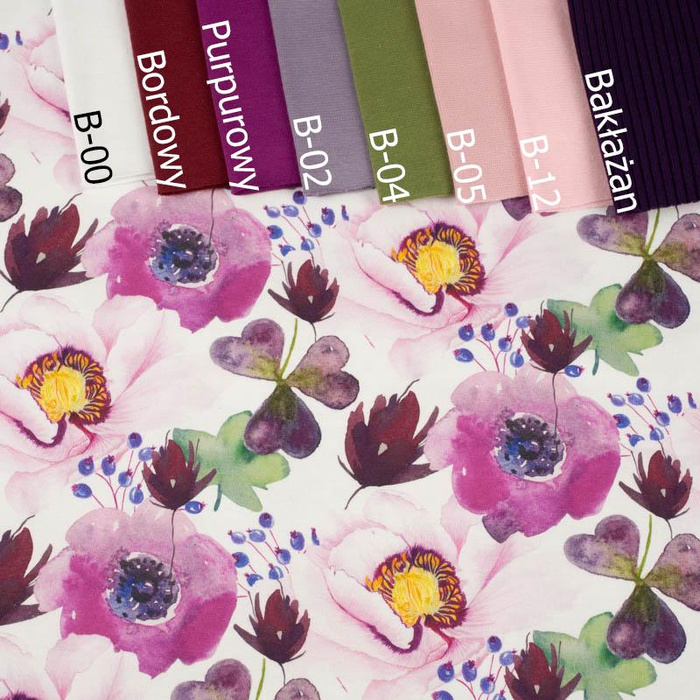 FLOWERS AND CLOVER (IN THE MEADOW) - Slub Weave